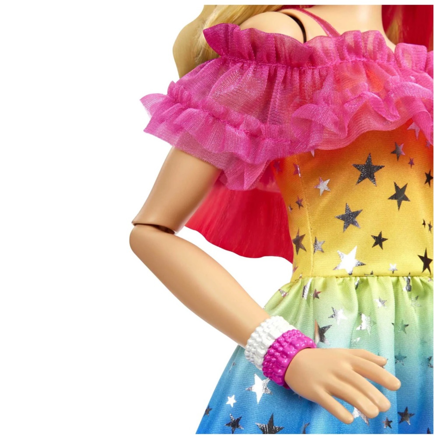 MUÑECA BARBIE RUBIA ARCOIRIS GIGANTE DE 71 CM - 4