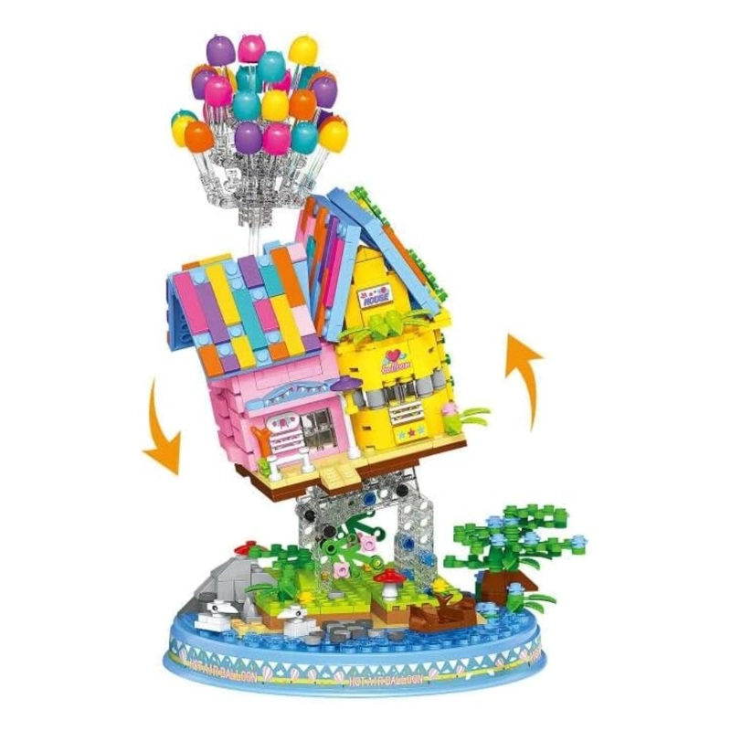 BLOQUES PARA ARMAR CASA DE GLOBOS CON LUZ 998 PIEZAS - 2