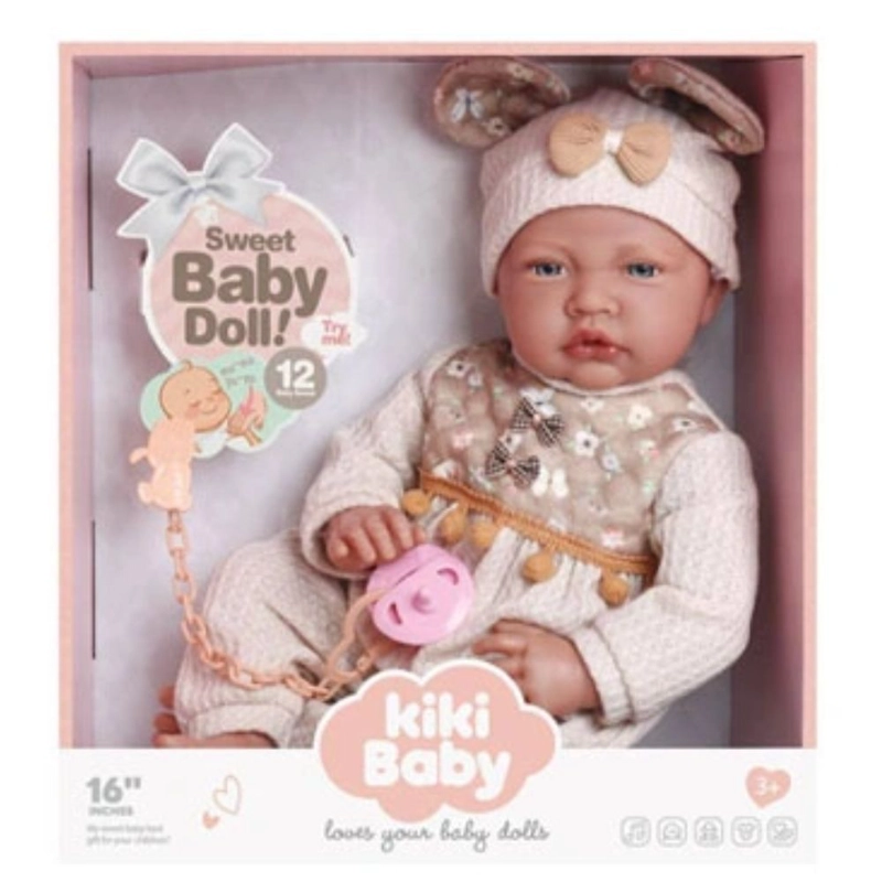 MUÑECA TIPO REBORN KIKI BABY CON SONIDOS 40 CM S2145 - 1