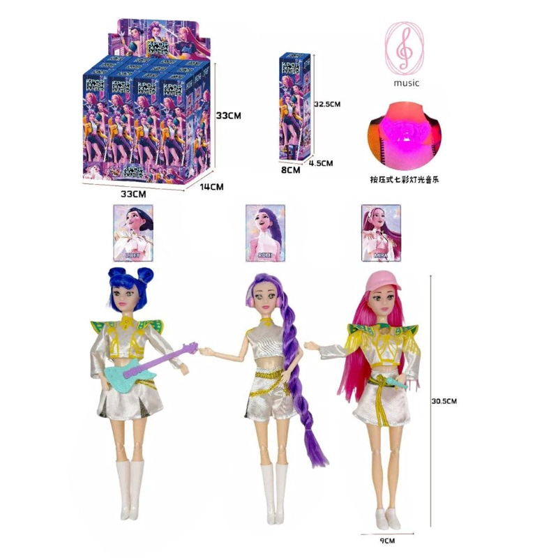 MUÑECA SORPRESA GUERRERA K-POP DEMON HUNTER MUSICAL - 3