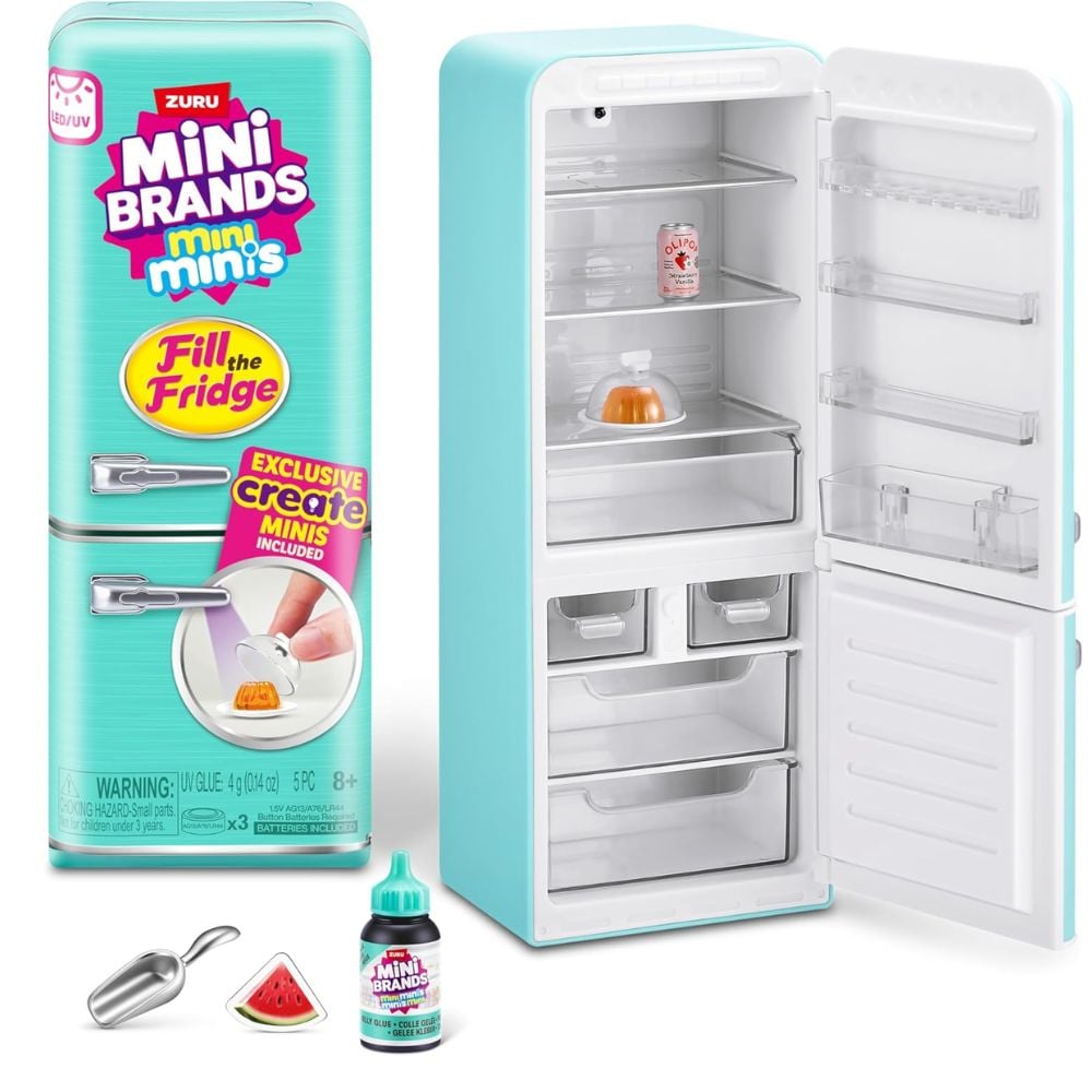 MINI BRANDS JUEGO FILL THE FRIGDE CON LUZ UV - 1
