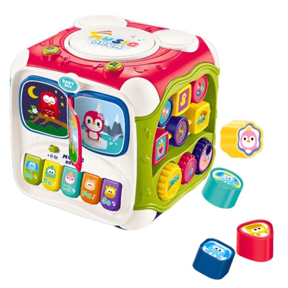 CUBO DIDÁCTICO ESTIMUACIÓN PARA BEBES MULTIFUNCIONES - 2