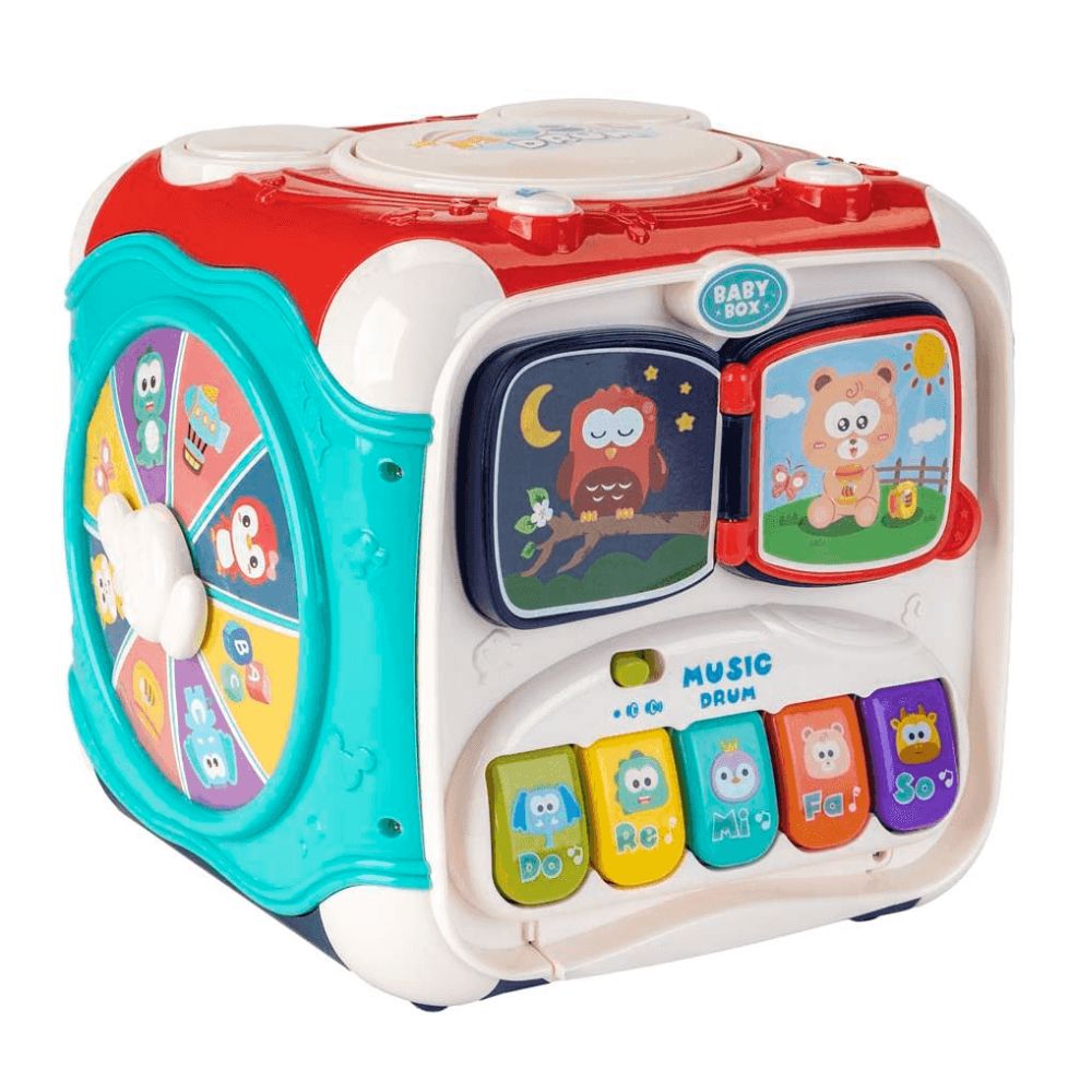 CUBO DIDÁCTICO ESTIMUACIÓN PARA BEBES MULTIFUNCIONES - 4