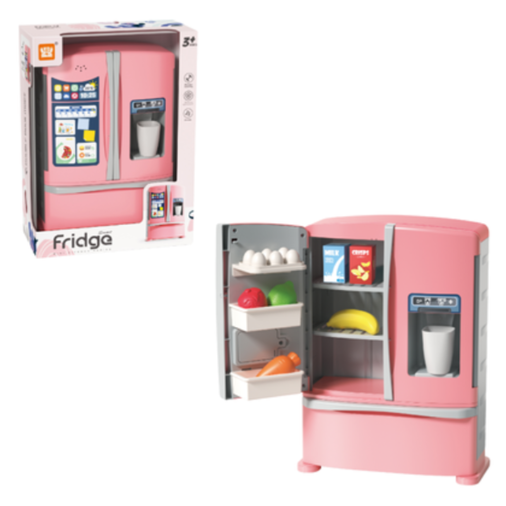 REFRIGERADORA CON ACCESORIOS LUZ, SONIDO Y DISPENSADOR DE HIELO - 1