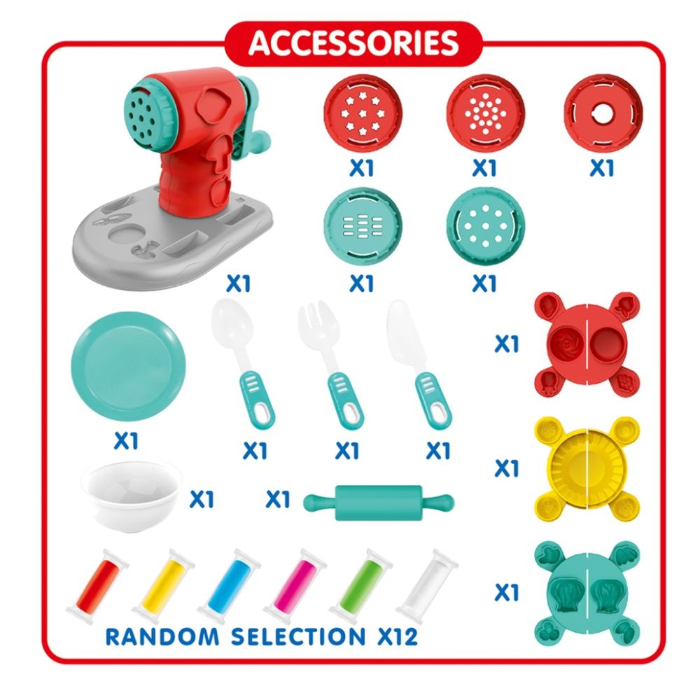 MASAS MOLDEABLES CON MÁQUINA PARA FIDEOS Y ACCESORIOS - 3