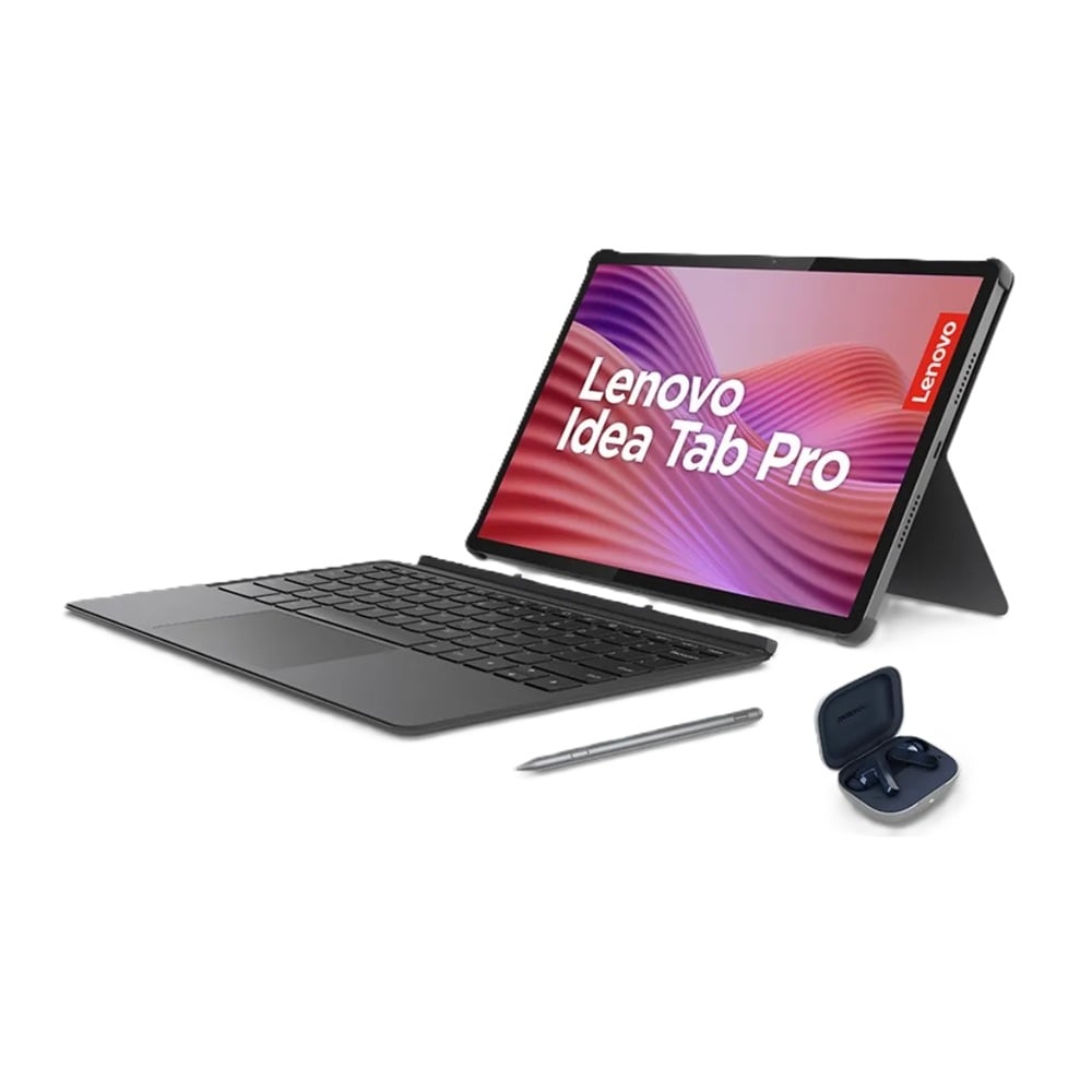 TABLET LENOVO IDEA TAB PRO + TECLADO + LAPIZ + AUDÍFONOS 12.4' 256GB 8GB GRIS - 1