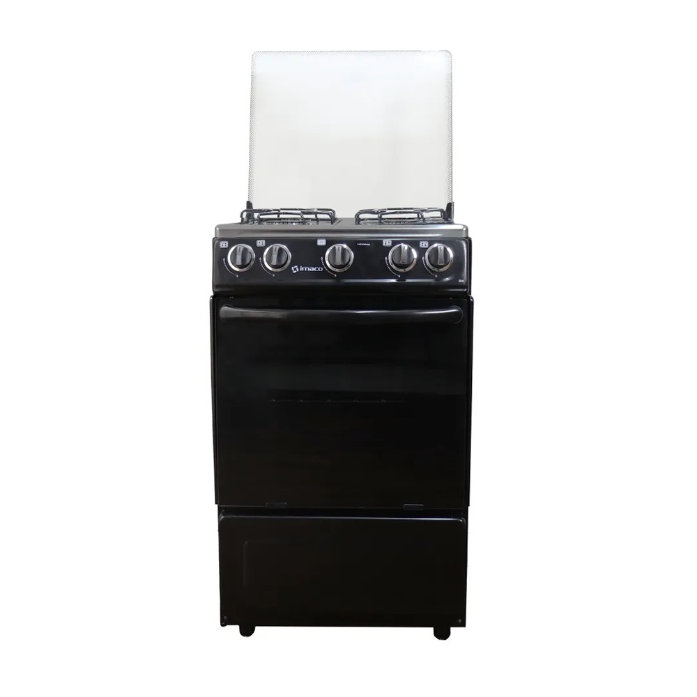 COCINA IMACO 4 HORNILLAS 20' TAPA DE VIDRIO NEGRO - 1