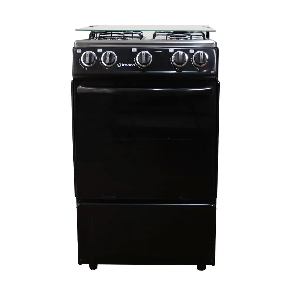COCINA IMACO 4 HORNILLAS 20' TAPA DE VIDRIO NEGRO - 3