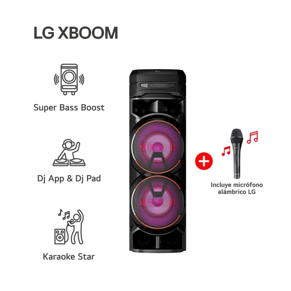TORRE DE SONIDO LG XBOOM RNC9 MULTI-BLUETOOTH KARAOKE - 3