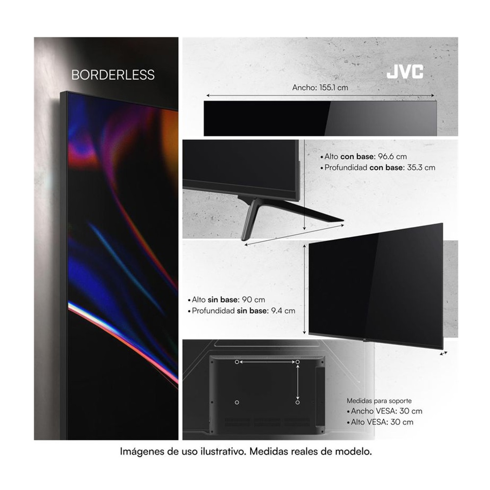 TELEVISOR JVC 70' LT-70KM558 4K UHD GOOGLE TV SMART TV - 3
