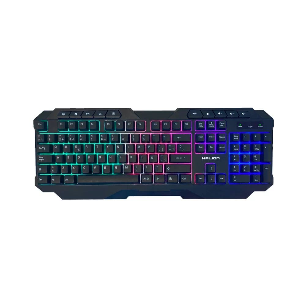 KIT GAMER 4 EN 1 HALION TECLADO+MOUSE CLABLE+AUDIFONO+PAD M - 3
