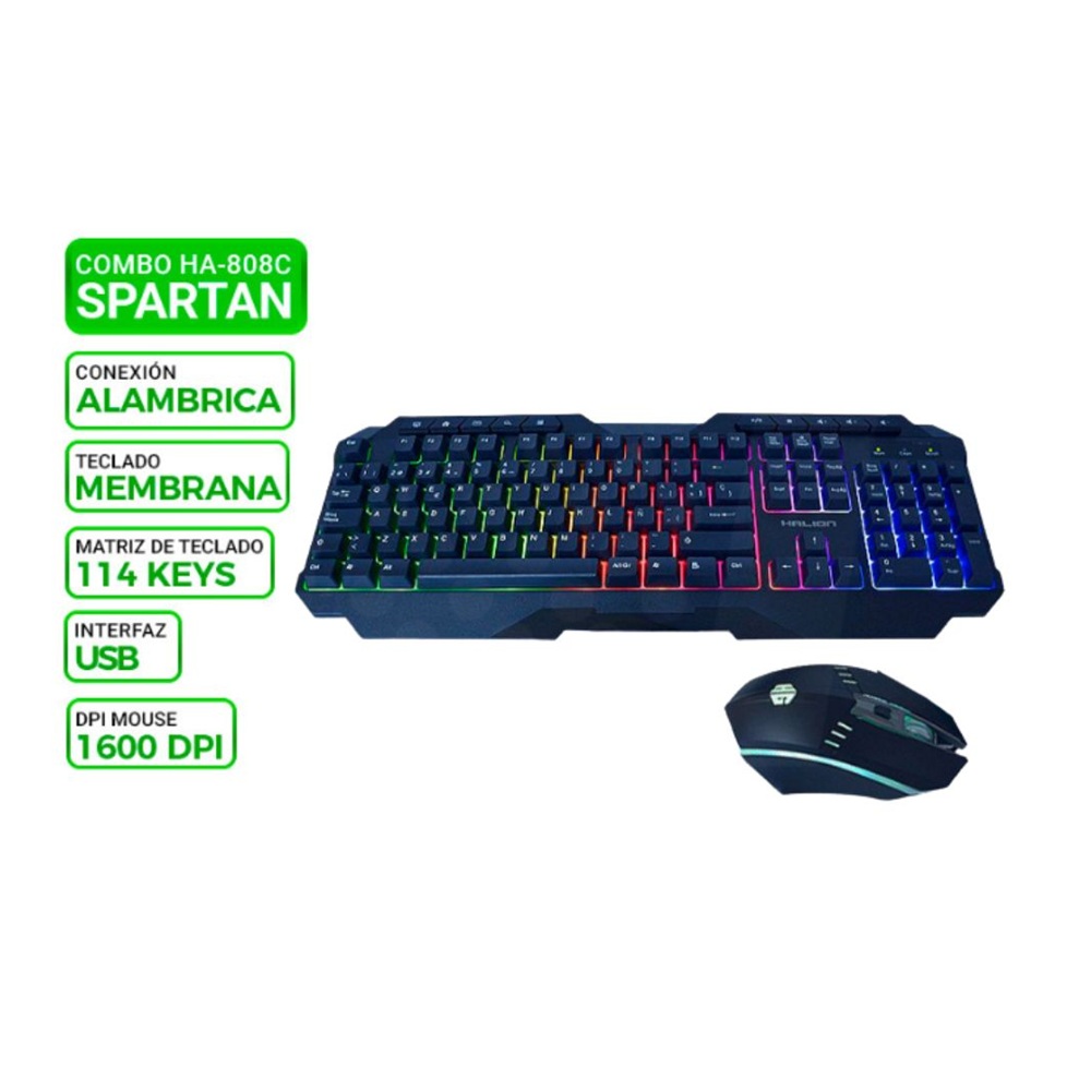 KIT GAMER 2 EN 1 HALION TECLADO+MOUSE CLABLE - 3