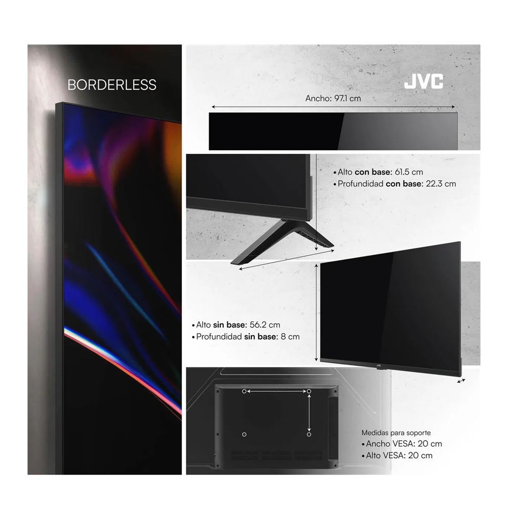 TELEVISOR JVC 43' LT-43KM4584 2025 QLED FULL HD GOOGLE TV - 3
