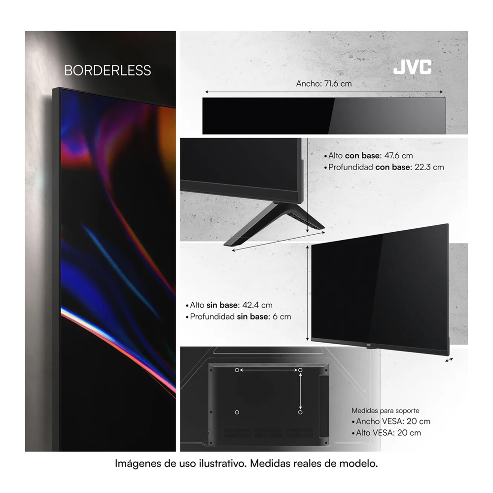 TELEVISOR JVC 32 ' LT-32KM1584 2025 QLED HD (1.280 X 720) GOOGLE TV - 3