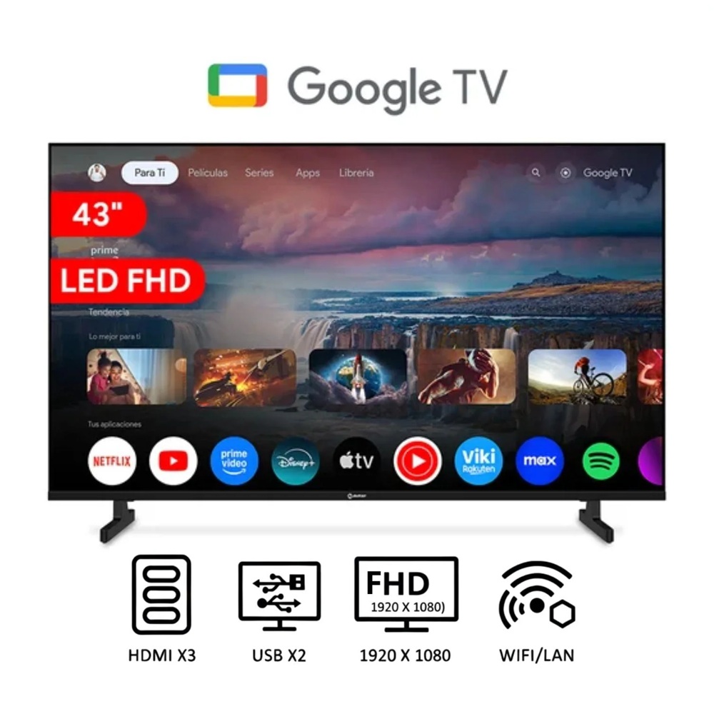 TELEVISOR MIRAY 43' MS43-E2000GBT 2025 LED 1920 × 1080 (FULL HD) GOOGLE TV - 2