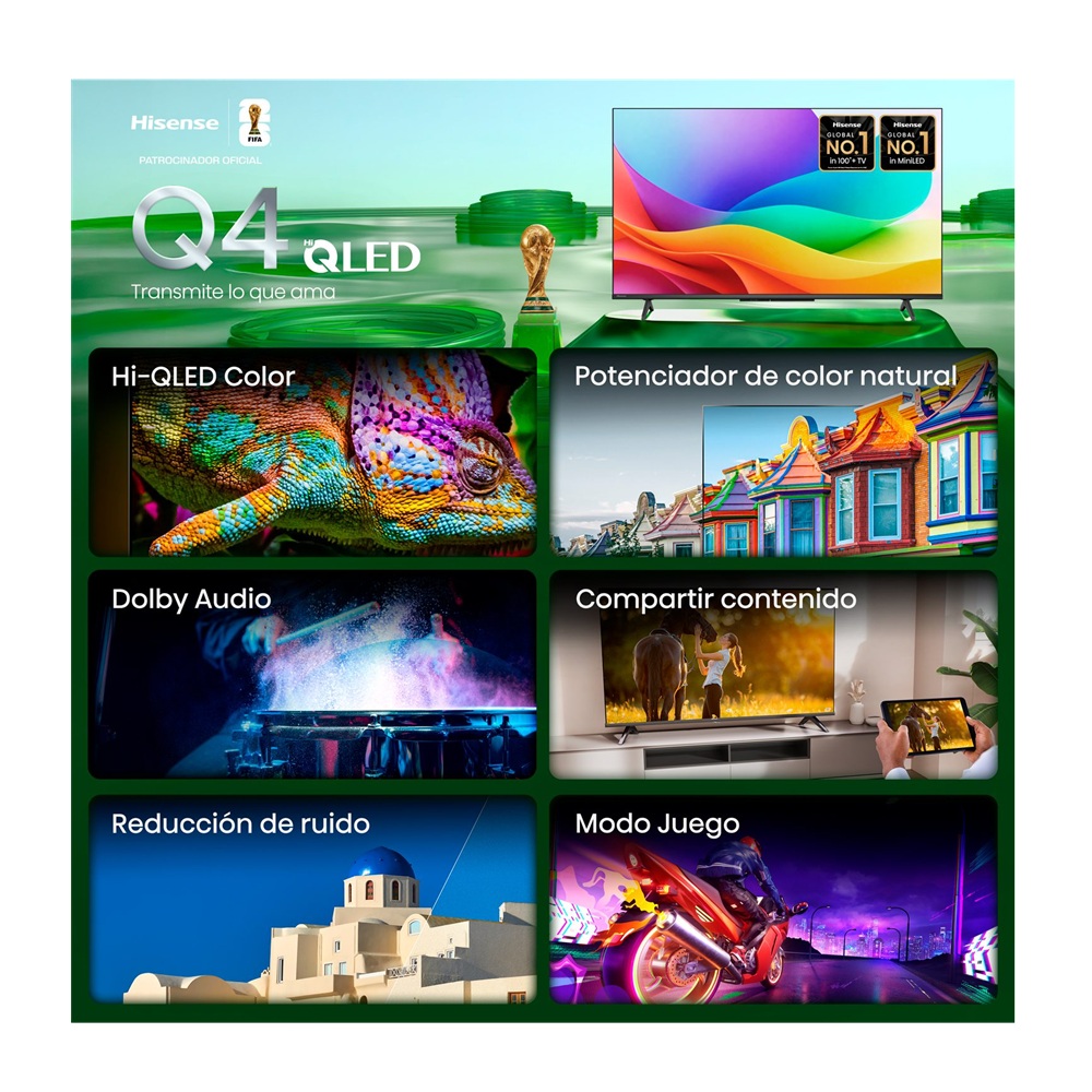 TELEVISOR HISENSE 50 ' 50Q4SV 2026 QLED 1920 × 1080 (FULL HD) VIDAA - 3