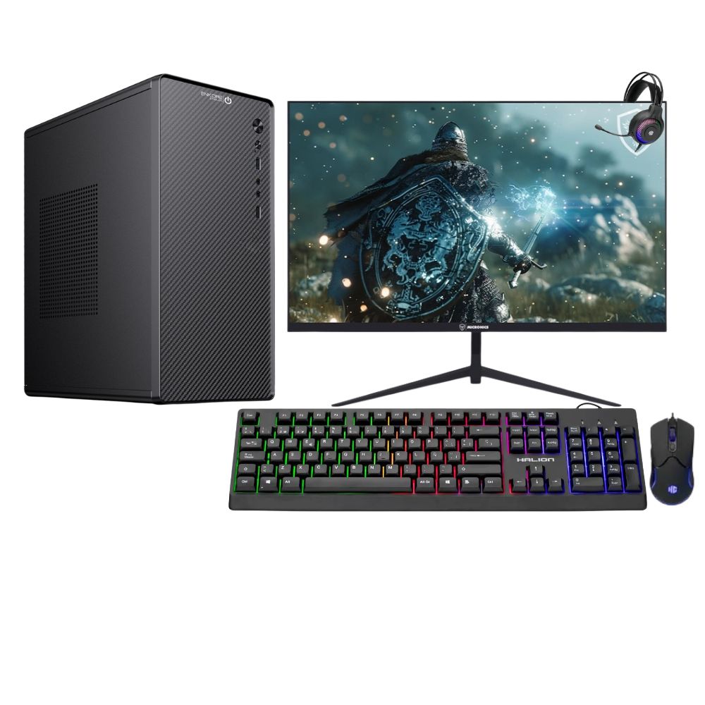 COMBO PC ENKORE AMD RYZEN 5 16GB + 1TB SSD + CASE+ MONITOR 24'+ KIT 4 EN 1 AMD RYZEN 5 1TB SSD 16GB NEGRO + MONITOR FHD 24' - 1