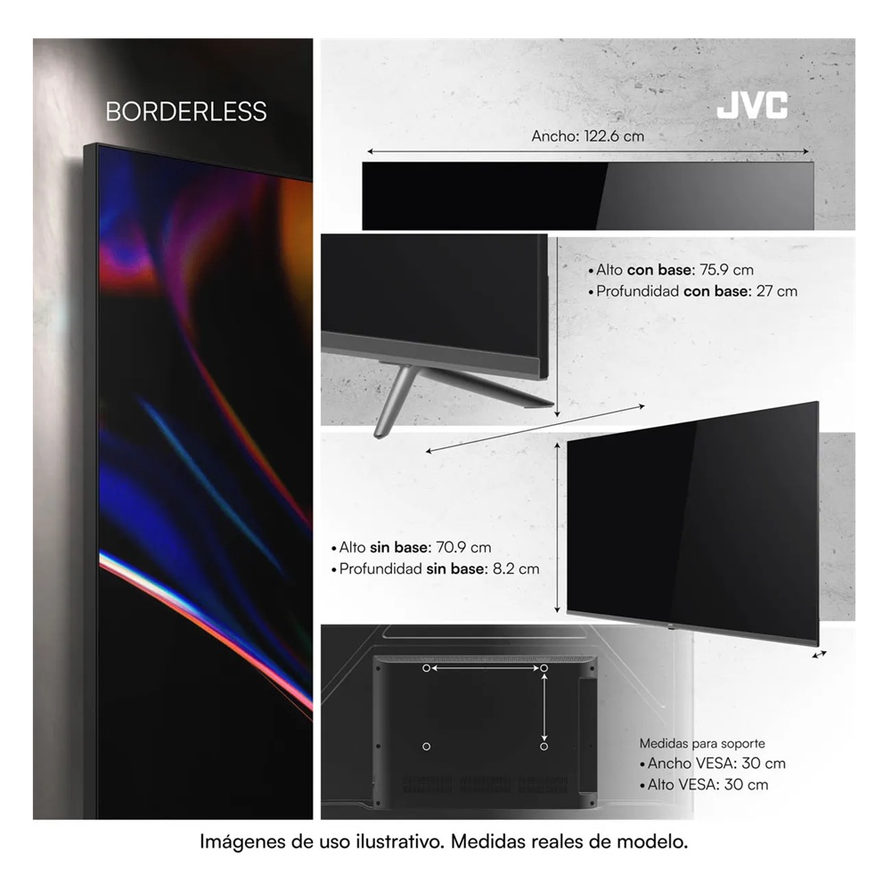 TELEVISOR JVC 55 ' LT-55KM958 2025 QD MINI LED 4K UHD (3840 × 2160) GOOGLE TV - 3