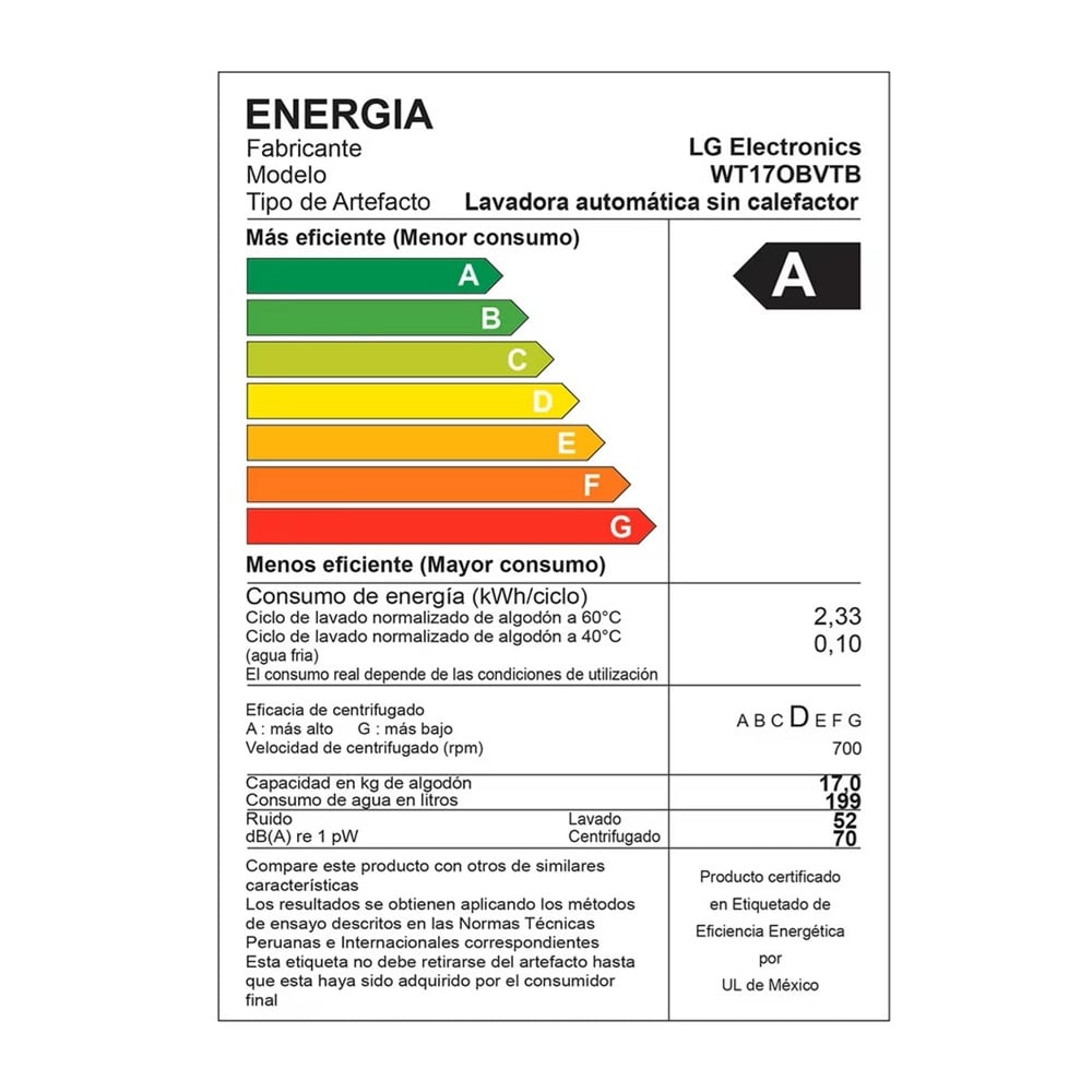 LAVADORA LG WT17OBVTB TURBODRUM 17KG NEGRO - 3