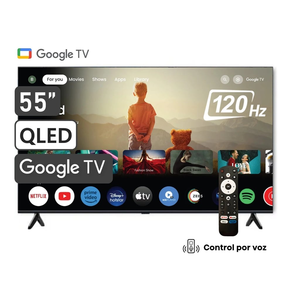 TELEVISOR BLACKLINE 55' BL55-T6210QD 2024 QLED 3840 × 2160 GOOGLE TV - 2