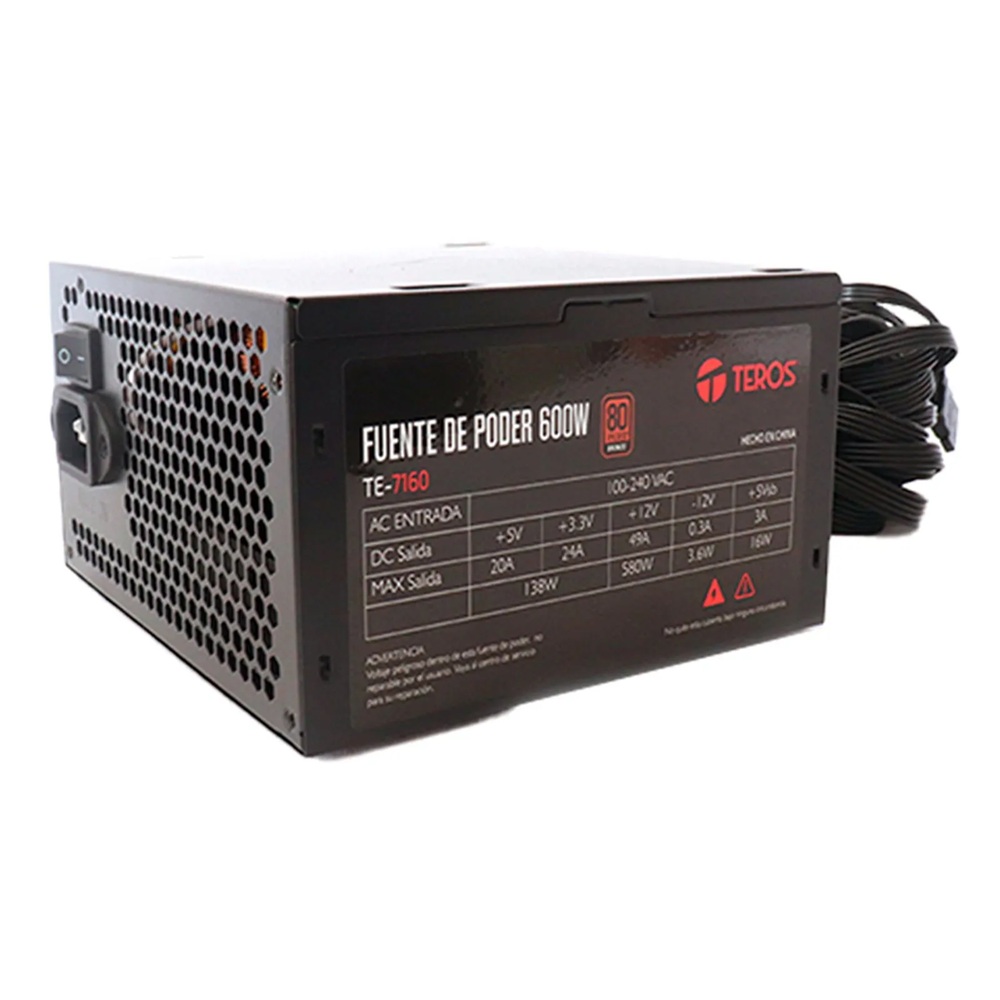 FUENTE DE PODER TEROS TE-7160 600W - 2