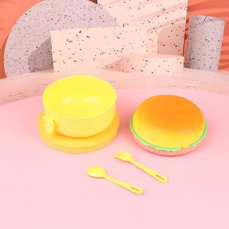 TAPER LONCHERA MODELO HAMBURGUESA 2 DIVISIONES CON CUBIERTO - 4