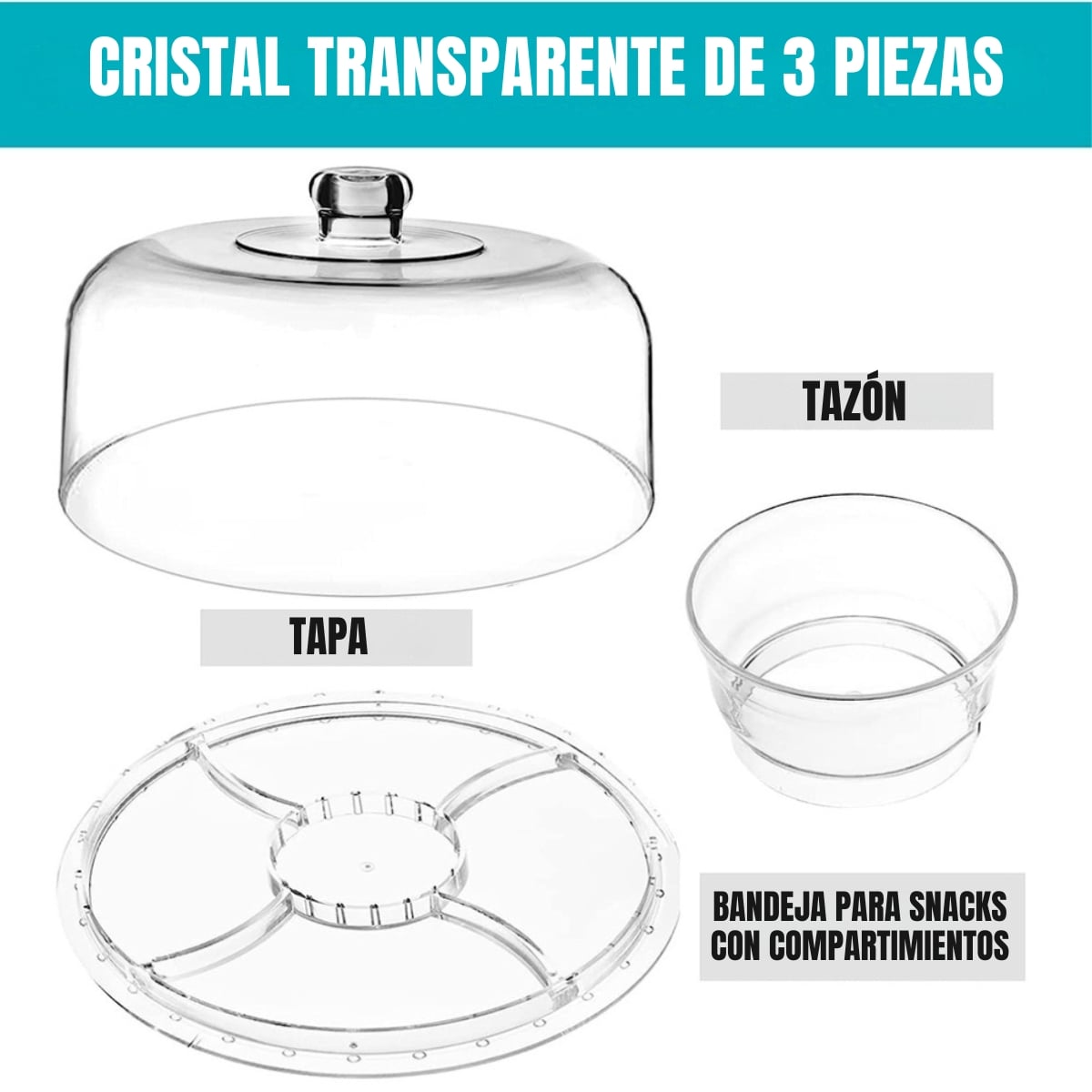 Porta Torta Multiuso para Centro de Mesa - 4