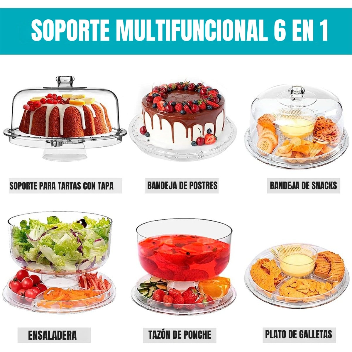 Porta Torta Multiuso para Centro de Mesa - 5