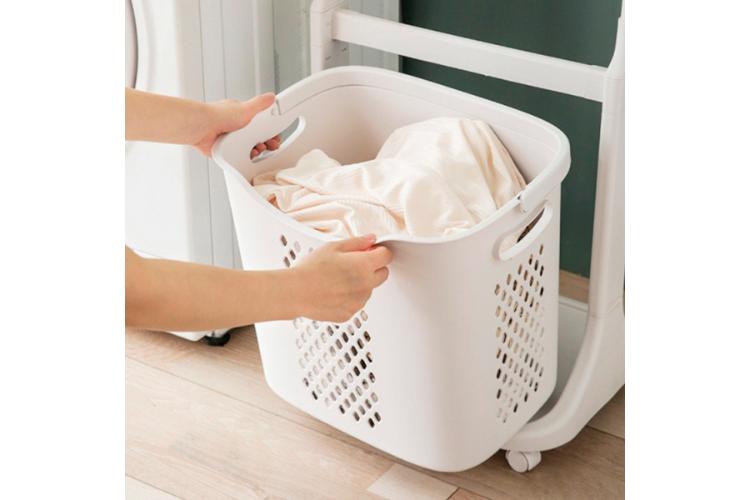 ESTANTE ORGANIZADOR DE LAVANDERÍA CON PERCHERO - 4