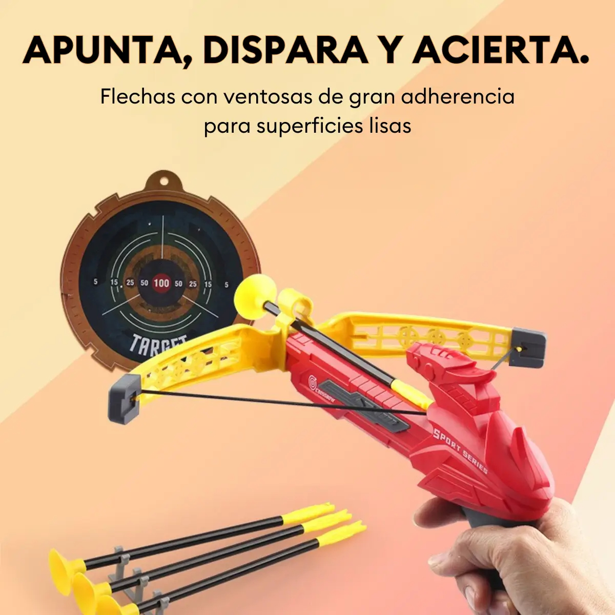 JUGUETE DE BALLESTA CON LUZ INFRARROJA Y BLANCO DE TIRO ROJO - 2