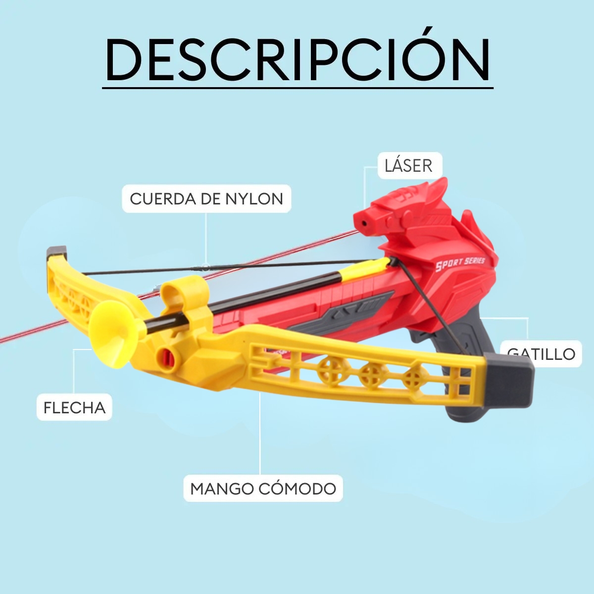 JUGUETE DE BALLESTA CON LUZ INFRARROJA Y BLANCO DE TIRO ROJO - 3