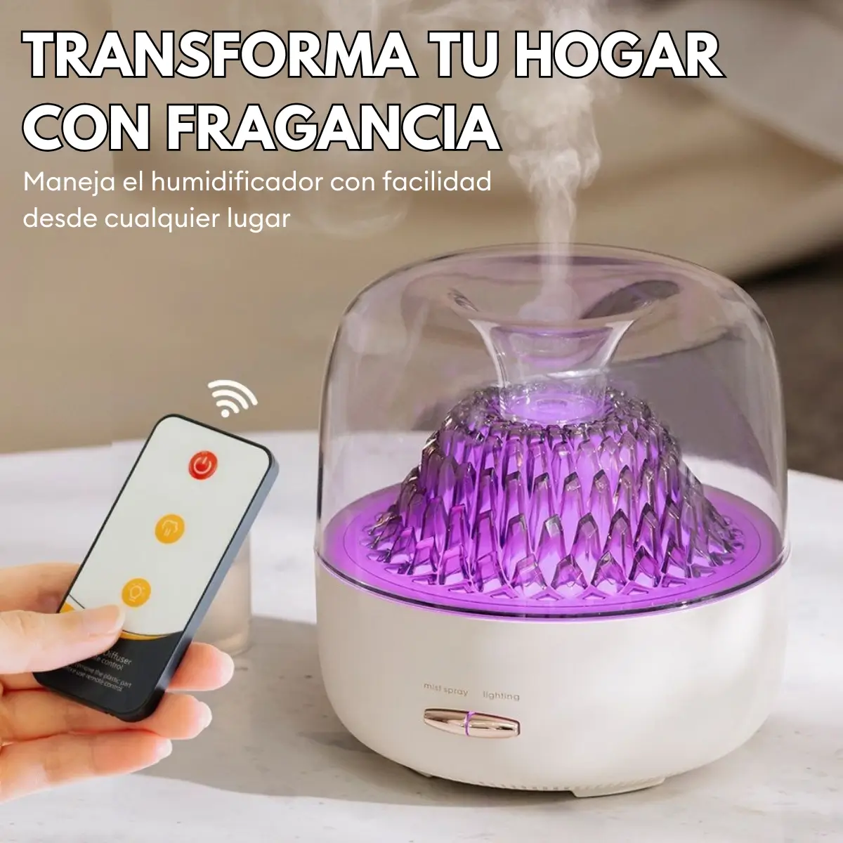 HUMIDIFICADOR DE AIRE MODELO J-37 CON DIFUSOR BLANCO - 2