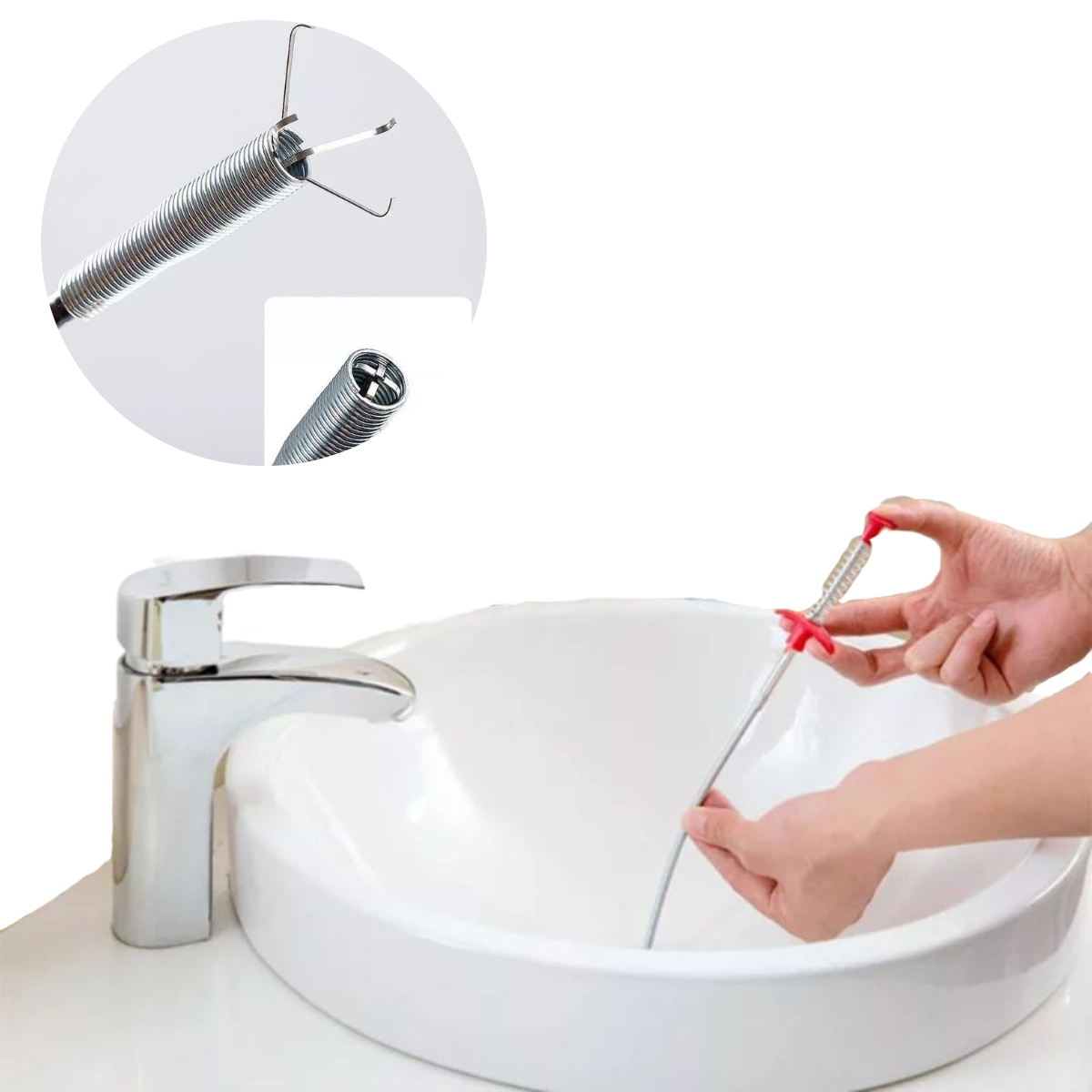 DESATORADOR DE DRENAJE, LAVADERO, DUCHA , COCINA, BAÑO TIPO PINZA 80CM - 1