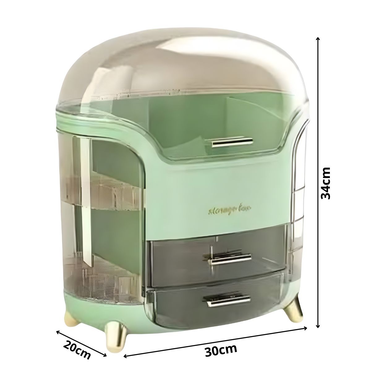 PORTA COSMÉTICOS ORGANIZADOR PREMIUM DE 8 CAPAS VERDE - 6