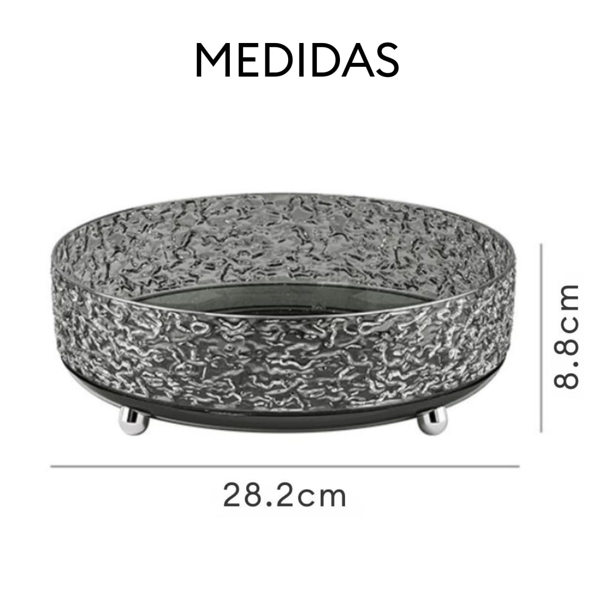 ORGANIZADOR GIRATORIO MULTIUSOS PARA DORMITORIO SIENA GRANDE GRIS - 5