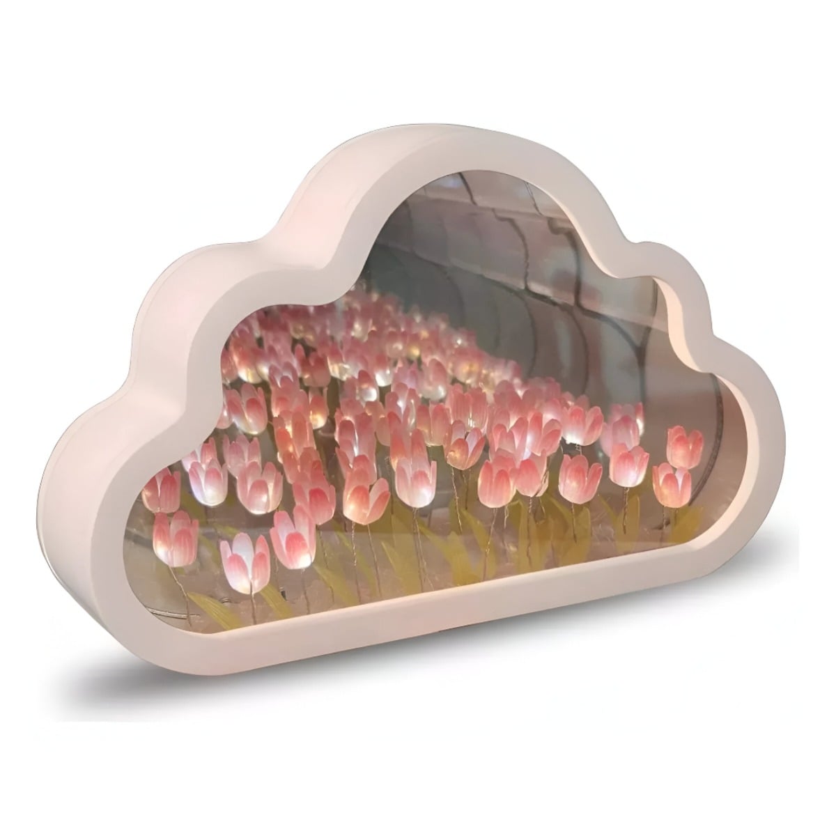 LAMPARA LED DISEÑO TULIPANES INFINITOS ROSADO - 1