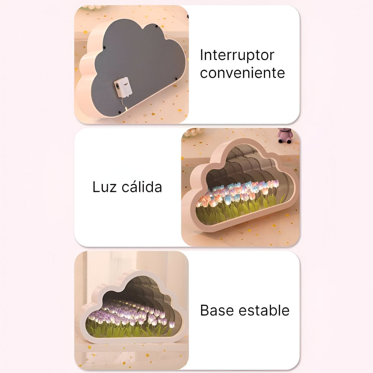 LAMPARA LED DISEÑO TULIPANES INFINITOS MIXTO - 5