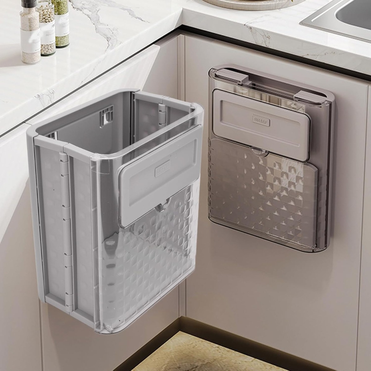 TACHO PLEGABLE COLGANTE PARA COCINA BRIEF GRIS - 4