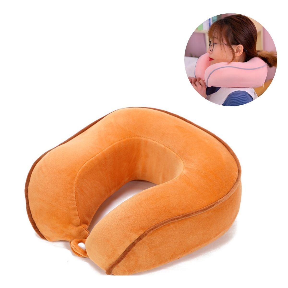 COJÍN PARA CUELLO ALMOHADILLA CERVICAL DE VIAJE MODELO FRANJA M4 - 1