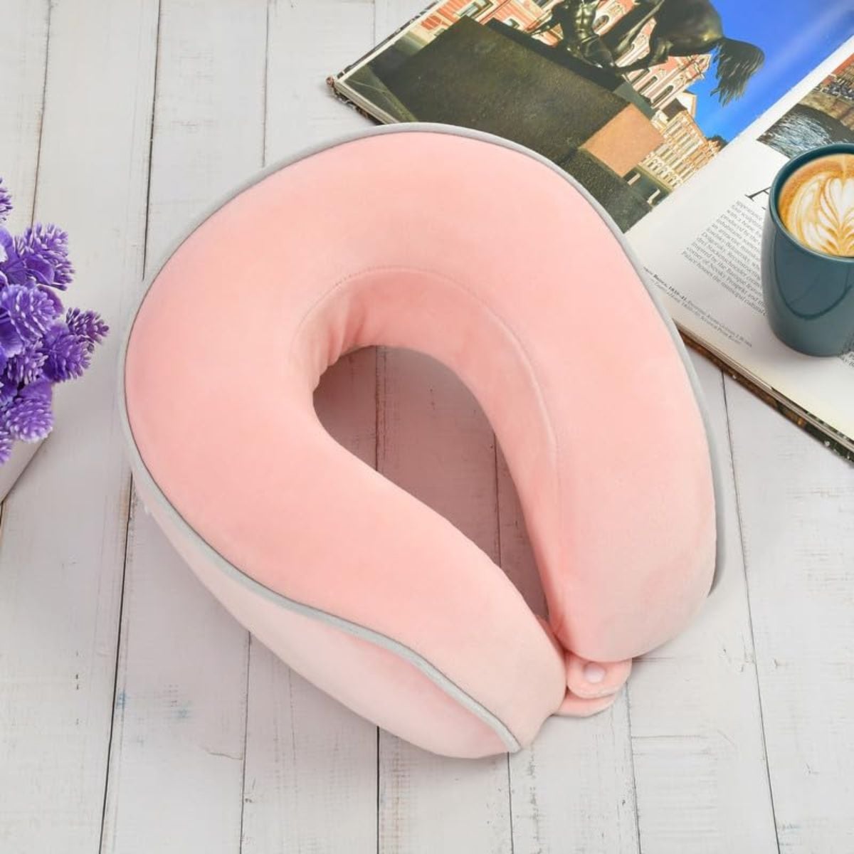COJÍN PARA CUELLO ALMOHADILLA CERVICAL DE VIAJE MODELO FRANJA M5 - 3