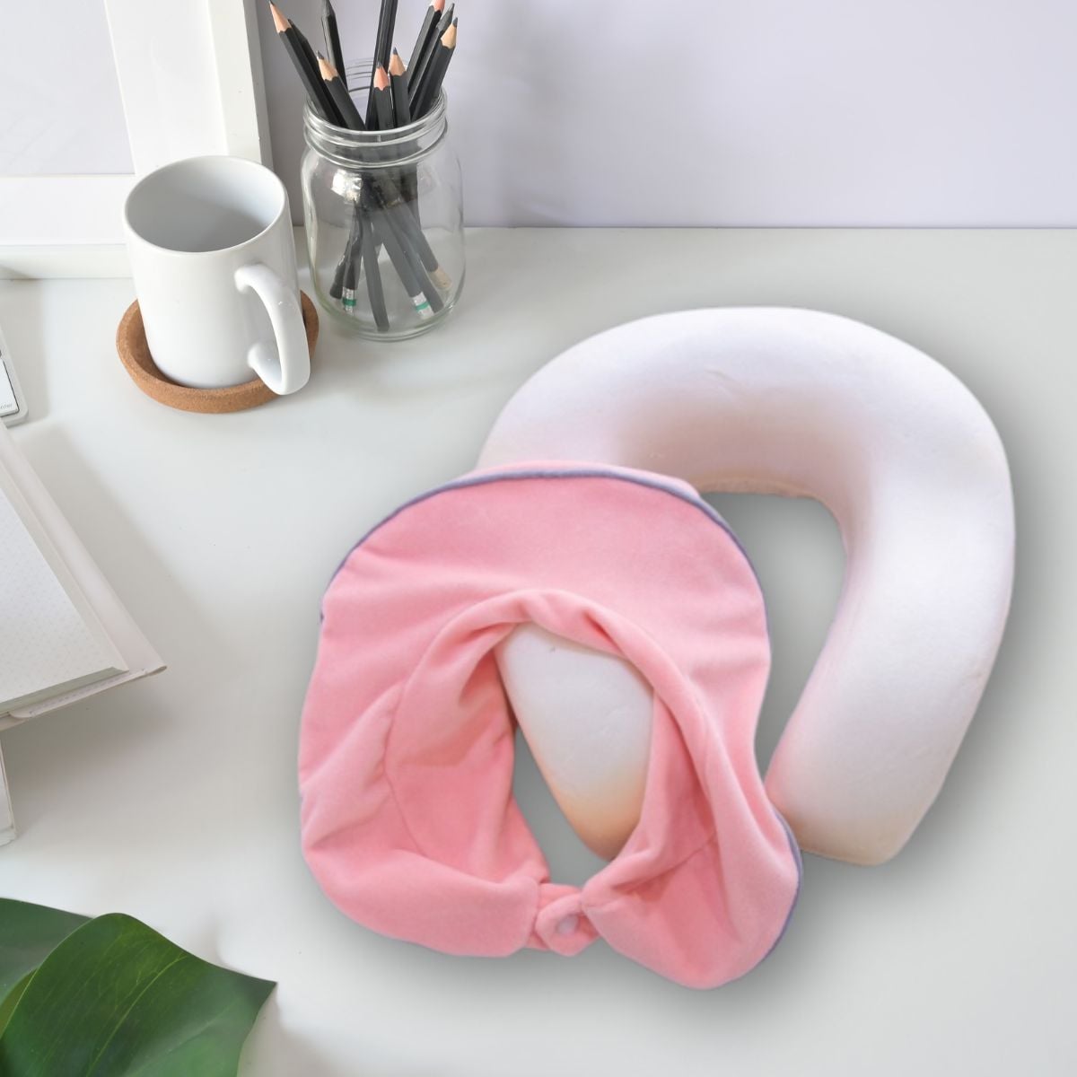 COJÍN PARA CUELLO ALMOHADILLA CERVICAL DE VIAJE MODELO FRANJA M5 - 5