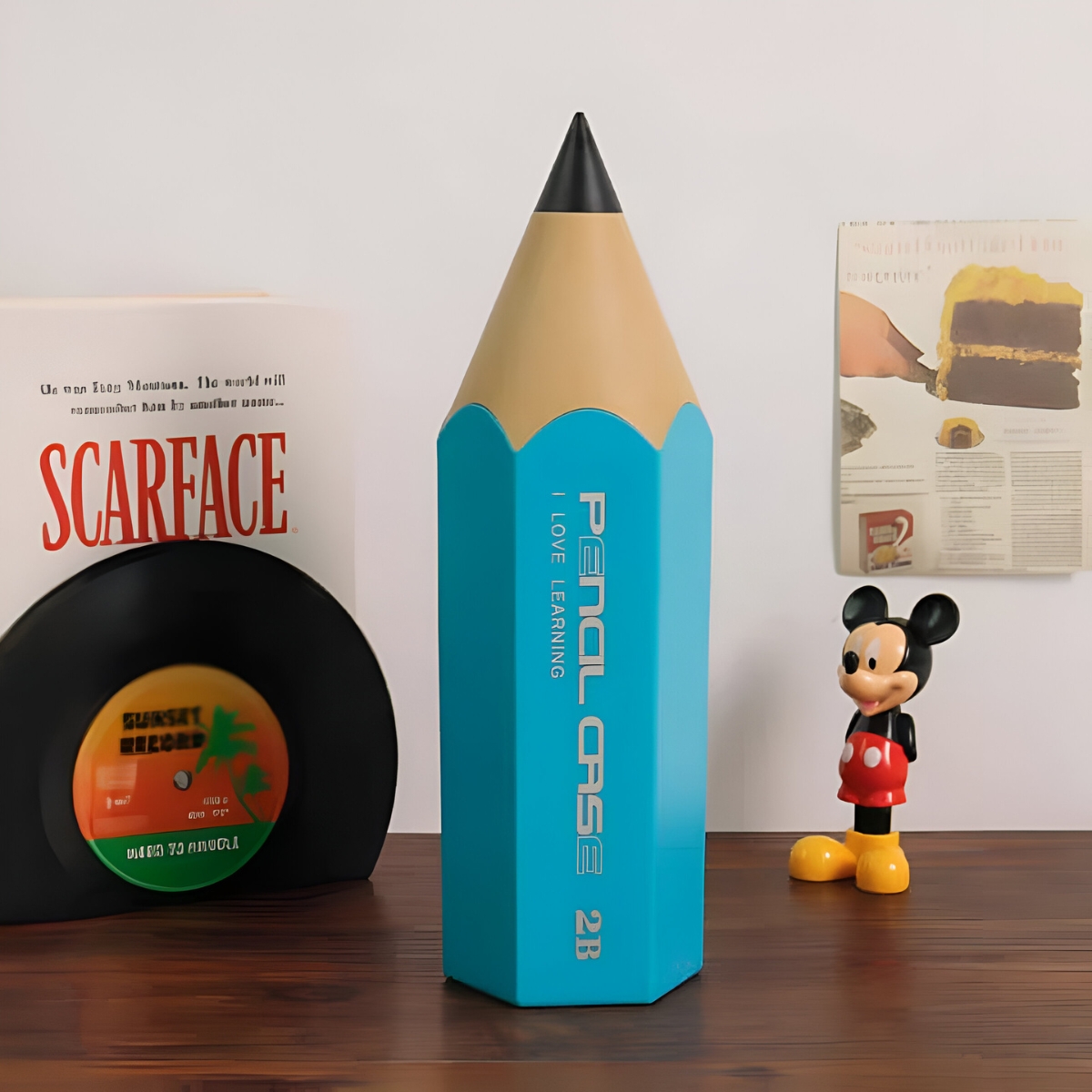 ORGANIZADOR DE ESCRITORIO MODELO LÁPIZ CELESTE - 3