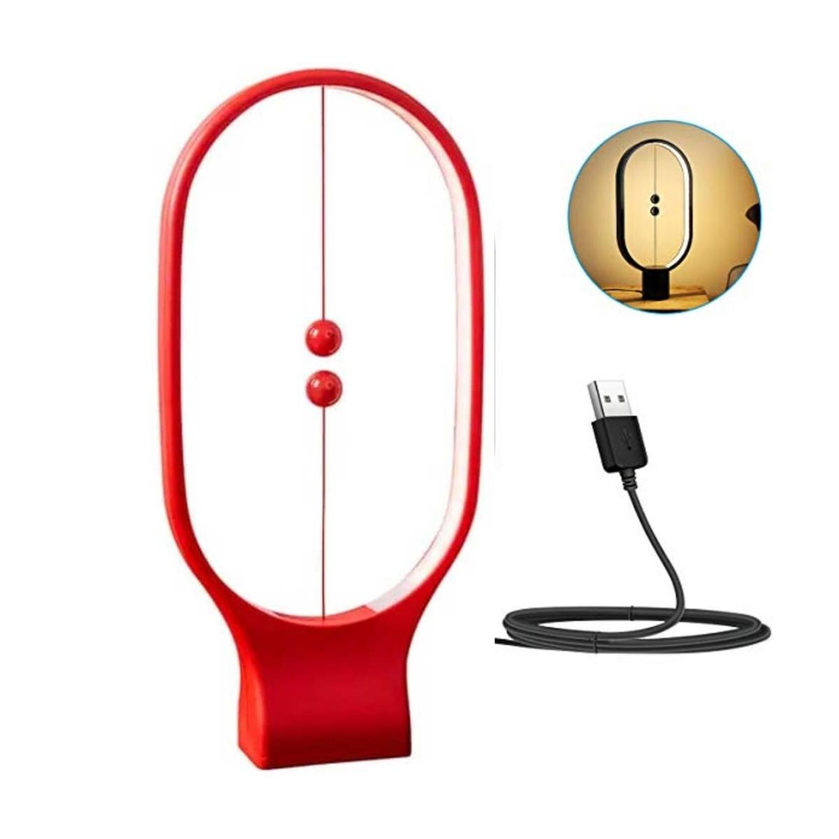LÁMPARA MAGNÉTICA OVALADA MODELO PÉNDULO ROJO - 1