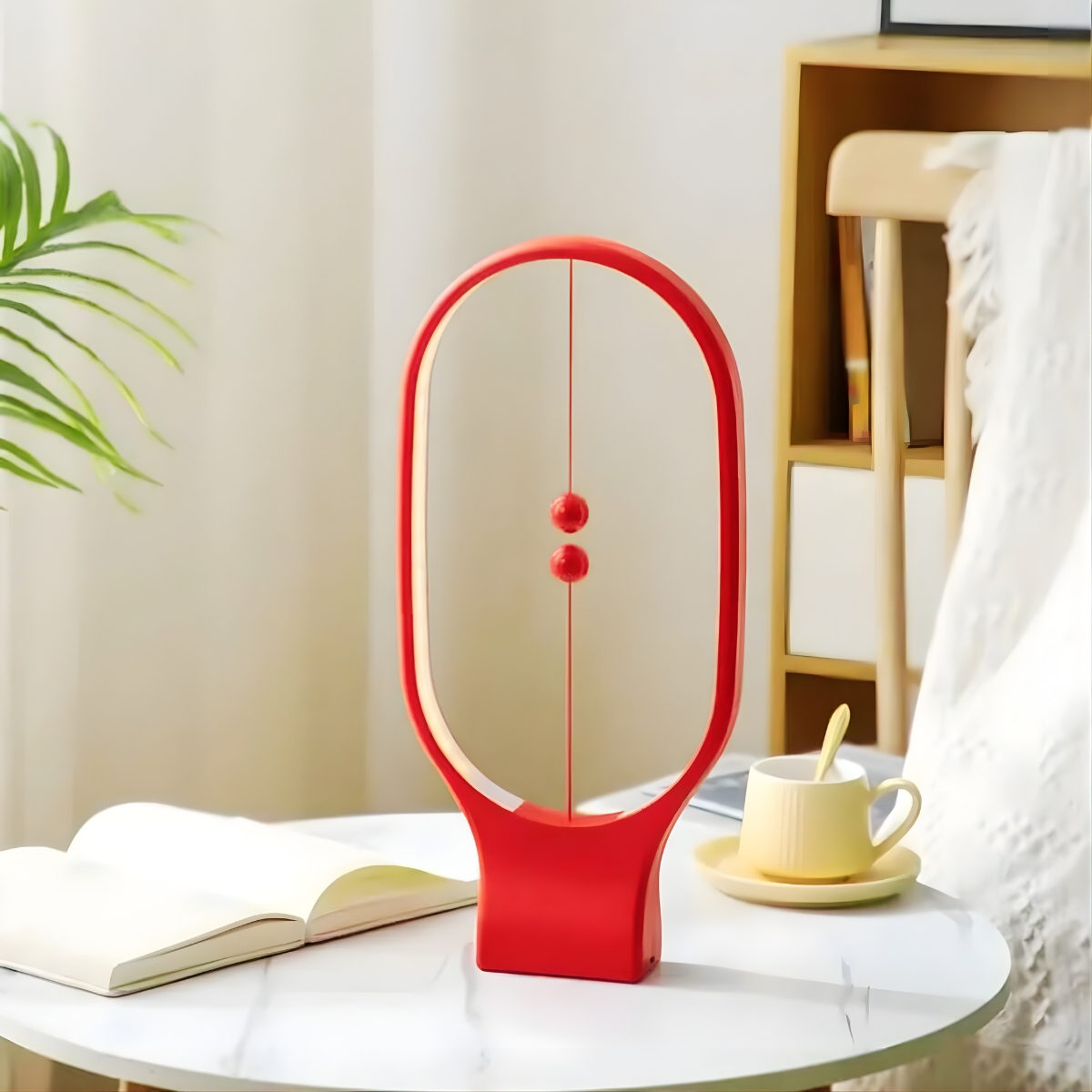 LÁMPARA MAGNÉTICA OVALADA MODELO PÉNDULO ROJO - 2