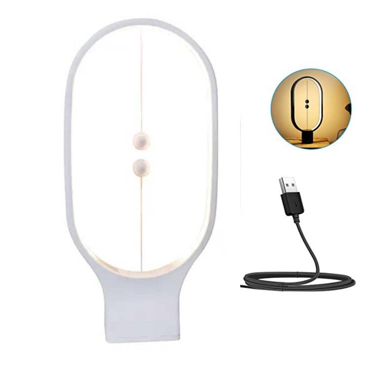 LÁMPARA MAGNÉTICA OVALADA MODELO PÉNDULO BLANCO - 1