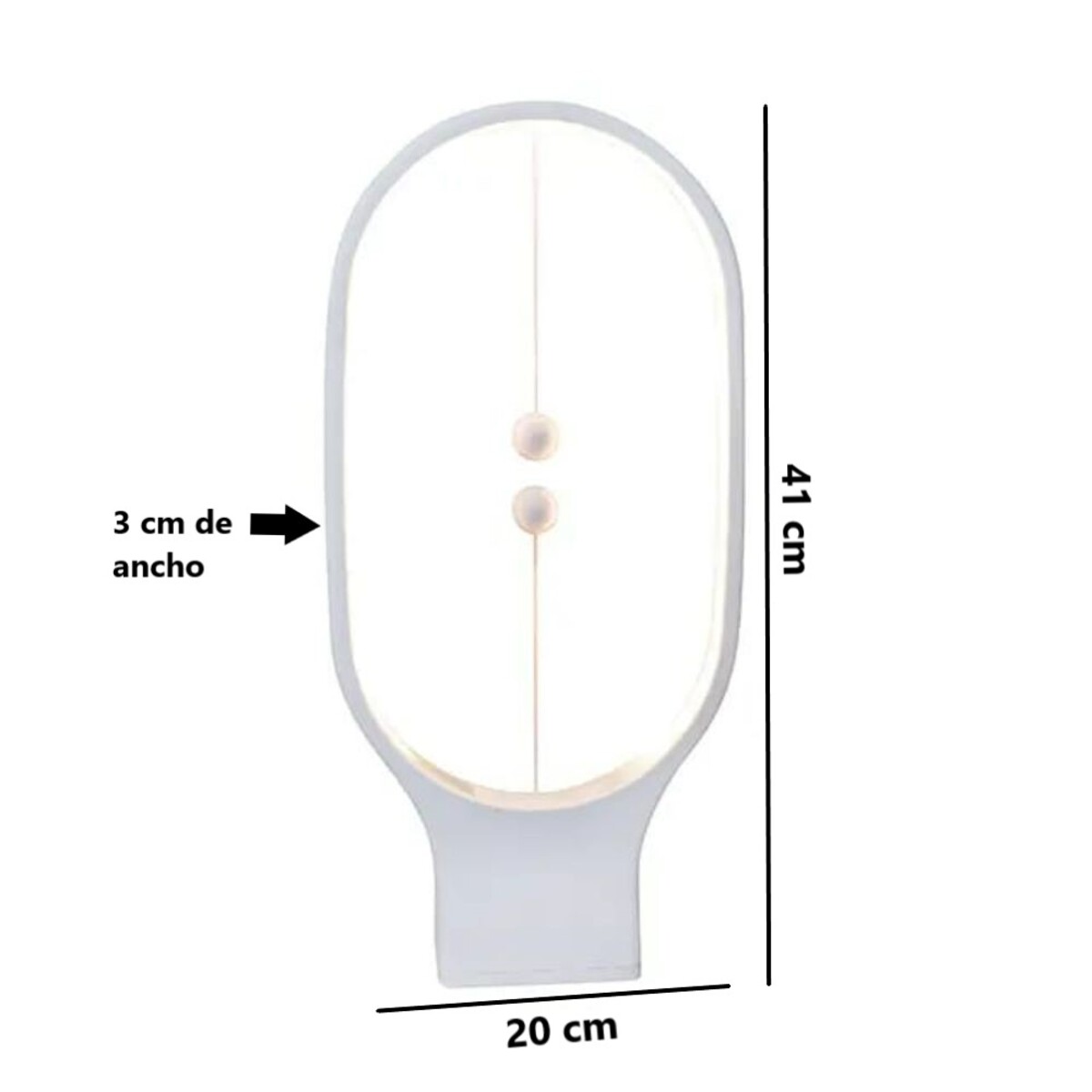 LÁMPARA MAGNÉTICA OVALADA MODELO PÉNDULO BLANCO - 6