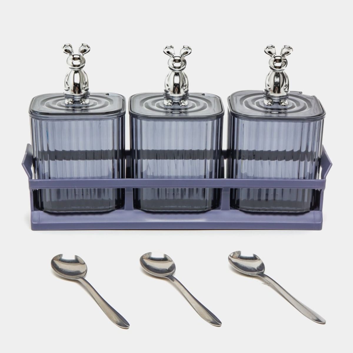 SET DE 3 CONDIMENTEROS MOUSE MORADO - 3