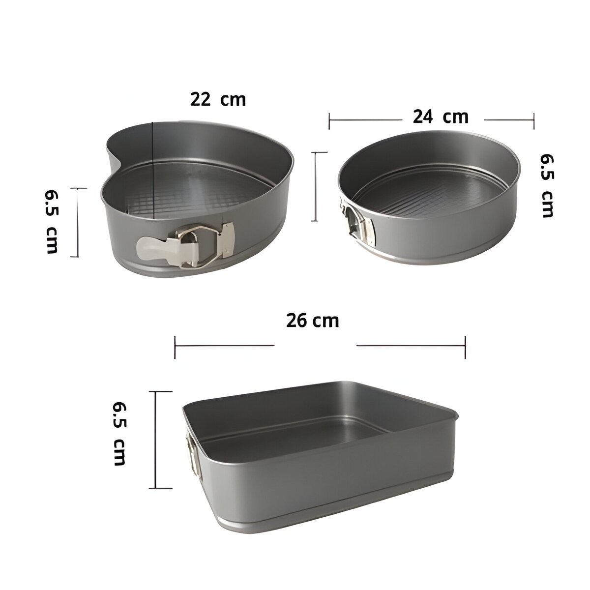 SET DE MOLDES DESMONTABLES DE 3 FORMAS PARA REPOSTERÍA - 7