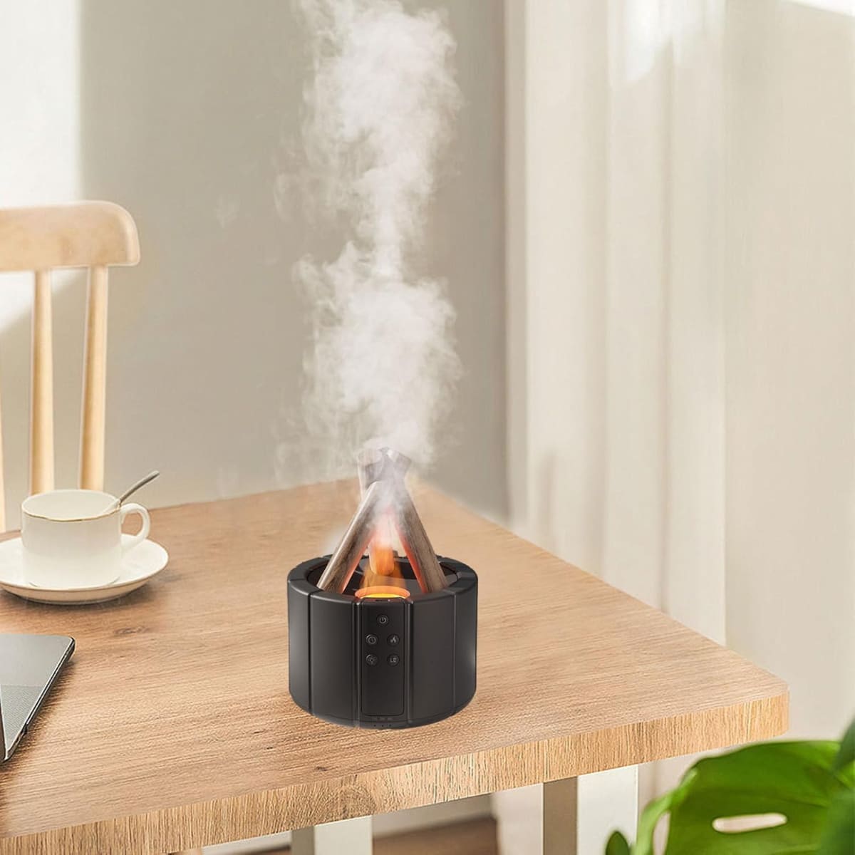 HUMIDIFICADOR CON EFECTO FUEGO Y CONTROL MODELO BONFIRE COLOR NEGRO - 4