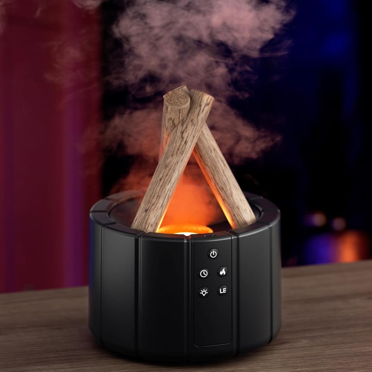 HUMIDIFICADOR CON EFECTO FUEGO Y CONTROL MODELO BONFIRE COLOR NEGRO - 6